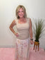 Scallop Ribbed Sweater Sleeveless Tank in Tan 110 Tops - Ella Chic BoutiqueMikarose