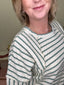 Seafoam Stripe Cozy Knit Pullover Top