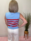 Season of Stripes Side Gold Button Sleeveless Top 110 Tops - Ella Chic BoutiqueEntro