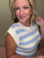 See the Stripes Knit Tank Top in Bluebell