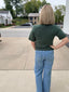 Seize the Day Short Sleeve Sweater in Emerald Green 110 Tops- Ella Chic BoutiqueIn february