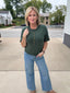 Seize the Day Short Sleeve Sweater in Emerald Green 110 Tops- Ella Chic BoutiqueIn february
