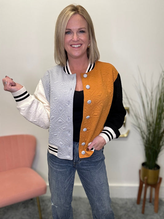 Shake it Up Quilted Bomber Jacket