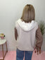 Sherpa Fleece Hooded Vest in Winter White 140 Jackets - Ella Chic Boutique