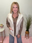 Sherpa Fleece Hooded Vest in Winter White 140 Jackets - Ella Chic Boutique