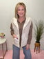 Sherpa Fleece Hooded Vest in Winter White 140 Jackets - Ella Chic Boutique