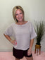 Short Dolman Sleeve Washed Knit Top in Light Mocha 110 Tops- Ella Chic BoutiqueBibi