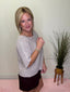 Short Dolman Sleeve Washed Knit Top in Light Mocha 110 Tops- Ella Chic BoutiqueBibi