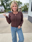 Simply Essential Button Down Scallop Cardigan in Chocolate 110 Tops- Ella Chic BoutiqueThe Workshop Studio