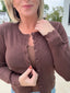 Simply Essential Button Down Scallop Cardigan in Chocolate 110 Tops- Ella Chic BoutiqueThe Workshop Studio