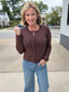 Simply Essential Button Down Scallop Cardigan in Chocolate 110 Tops- Ella Chic BoutiqueThe Workshop Studio
