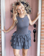 Sleeveless Ruffle Mini Dress