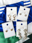 Soccer Ball Enamel Stud Earrings in Black/White