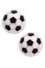 Soccer Ball Enamel Stud Earrings in Black/White