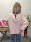 Soft Knit Button Up Hooded Top in Blush 110 Tops - Ella Chic Boutique