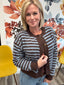 Soft Spot Chocolate Striped Button Cardigan 130 Sweaters- Ella Chic BoutiqueThe Workshop Studio