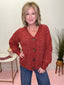 Soft Touch Chenille Cable Knit Button Front Cardigan Sweater 130 Sweaters - Ella Chic Boutique