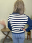 Solid and Stripes Collar Sweater 130 Sweaters - Ella Chic Boutique