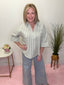 Spring Breeze Light Olive Striped Top 110 Tops - Ella Chic BoutiqueEntro