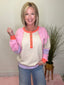 Spring is Colorful Henley Sweatshirt Pullover Top 110 Tops - Ella Chic BoutiqueHem and Thread