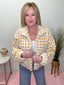 Square Checker Sherpa Zip Up Jacket 140 Jackets - Ella Chic Boutique