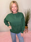 Starting Now Button Up Sweatshirt in Dark Green