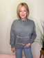 Starting Now Button Up Sweatshirt in Gray 110 Tops- Ella Chic BoutiqueLovLov