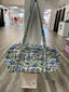 Stormy Blue Floral Print Duffle Bag