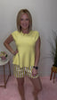 Straight Stripes Patch Pocket Shorts in Yellow 180 Shorts & Skirts - Ella Chic BoutiqueEntro