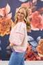 Striped Oversized Relaxed Top in Cream and Pink 110 Tops - Ella Chic BoutiqueSewn and Seen