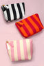 Striped Tassel Makeup Pouch Bag in Pink/Ivory 230 Gifts- Ella Chic BoutiqueJOSSLYN by wall to wall