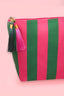 Striped Tassel Makeup Pouch Bag in Pink/Ivory 230 Gifts- Ella Chic BoutiqueJOSSLYN by wall to wall