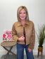 Suede Button Front Cropped Jacket 140 Jackets - Ella Chic Boutique