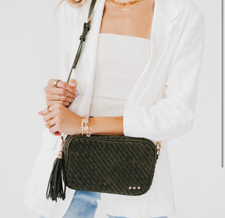 Suede Woven Willow Camera Crossbody Bag 220 Accessories- Ella Chic BoutiquePretty Simple