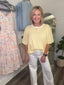 Sunshine and Polka Dots Yellow T-Shirt Top 120 Tees & Tanks - Ella Chic BoutiqueSewn and Seen