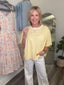 Sunshine and Polka Dots Yellow T-Shirt Top 120 Tees & Tanks - Ella Chic BoutiqueSewn and Seen