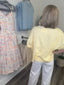 Sunshine and Polka Dots Yellow T-Shirt Top 120 Tees & Tanks - Ella Chic BoutiqueSewn and Seen