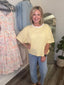 Sunshine and Polka Dots Yellow T-Shirt Top 120 Tees & Tanks - Ella Chic BoutiqueSewn and Seen