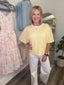 Sunshine and Polka Dots Yellow T-Shirt Top 120 Tees & Tanks - Ella Chic BoutiqueSewn and Seen