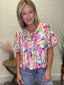 Sweet For You Floral Puff Sleeve Top 110 Tops - Ella Chic Boutique
