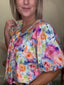 Sweet For You Floral Puff Sleeve Top 110 Tops - Ella Chic Boutique