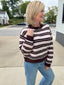 Sweet on You Pink and Brown Striped Sweater 130 Sweaters- Ella Chic BoutiqueThe Workshop Studio