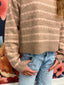Sweet Scallop Striped Sweater Girls