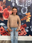 Sweet Scallop Striped Sweater Girls