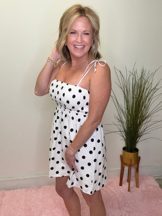 Sweet Spot Black and White Dot Dress 150 Dresses & Jumpsuits - Ella Chic BoutiquePapermoon