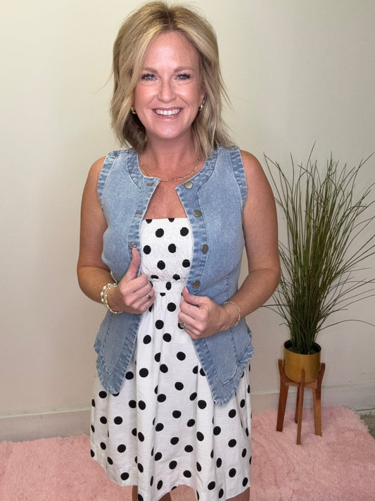 Sweet Spot Black and White Dot Dress 150 Dresses & Jumpsuits - Ella Chic BoutiquePapermoon