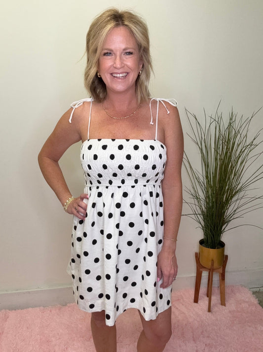 Sweet Spot Black and White Dot Dress 150 Dresses & Jumpsuits - Ella Chic BoutiquePapermoon