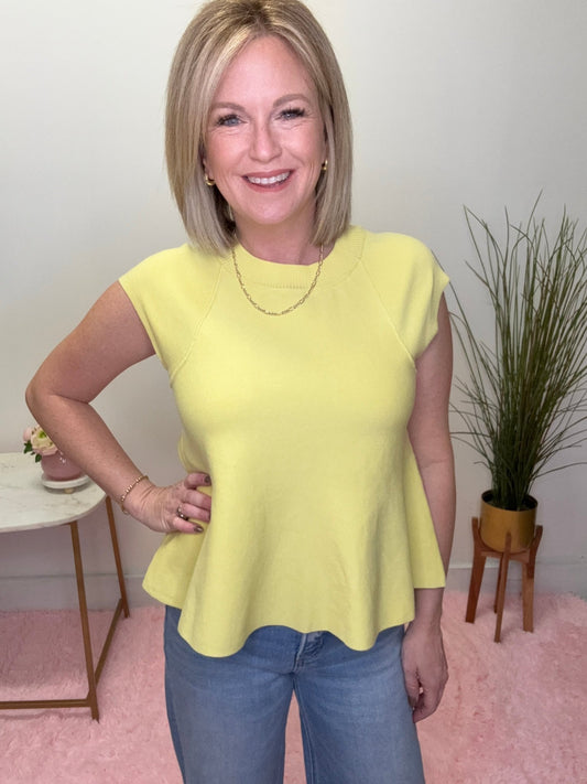Sweetest Sunshine Cap Sleeve Top