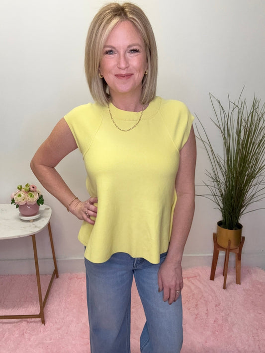 Sweetest Sunshine Cap Sleeve Top 110 Tops - Ella Chic BoutiqueEntro