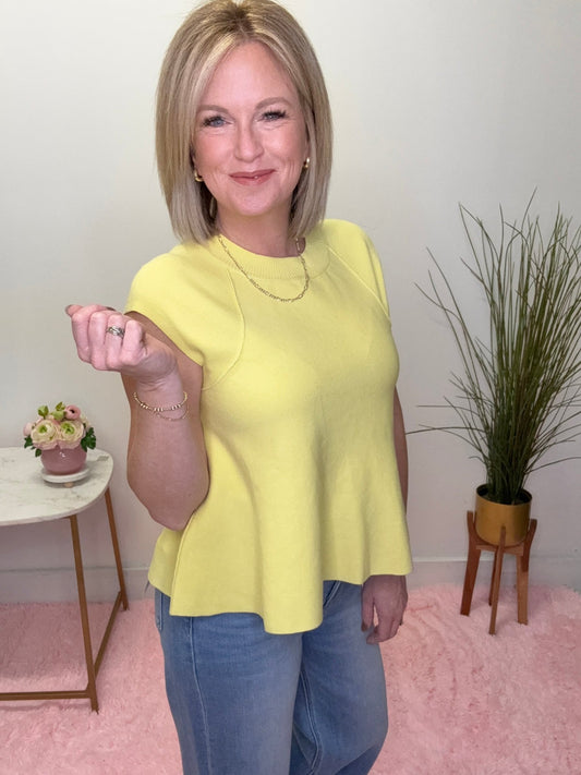 Sweetest Sunshine Cap Sleeve Top 110 Tops - Ella Chic BoutiqueEntro
